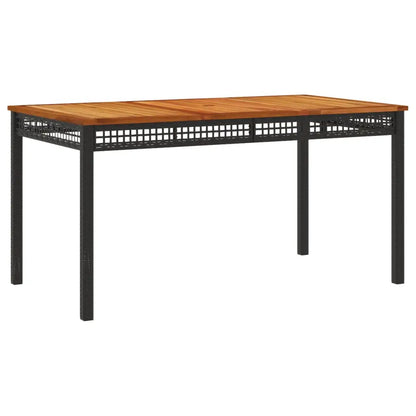 vidaXL 4 Piece Patio Dining Set with Cushions Black Poly Rattan - Furniture > Outdoor Furniture > Outdoor Furniture Sets