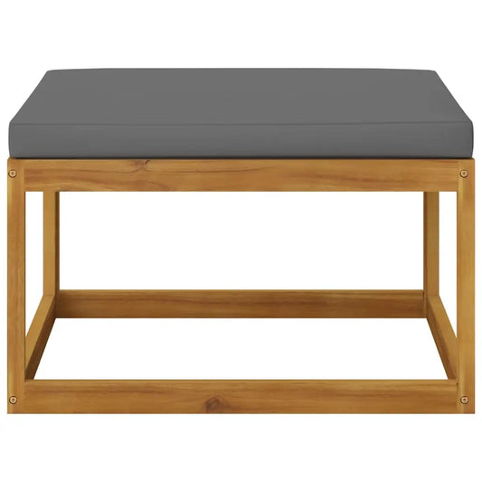 vidaXL 4 Piece Patio Lounge Set with Cushion Solid Acacia Wood - Outdoor Lounge Set