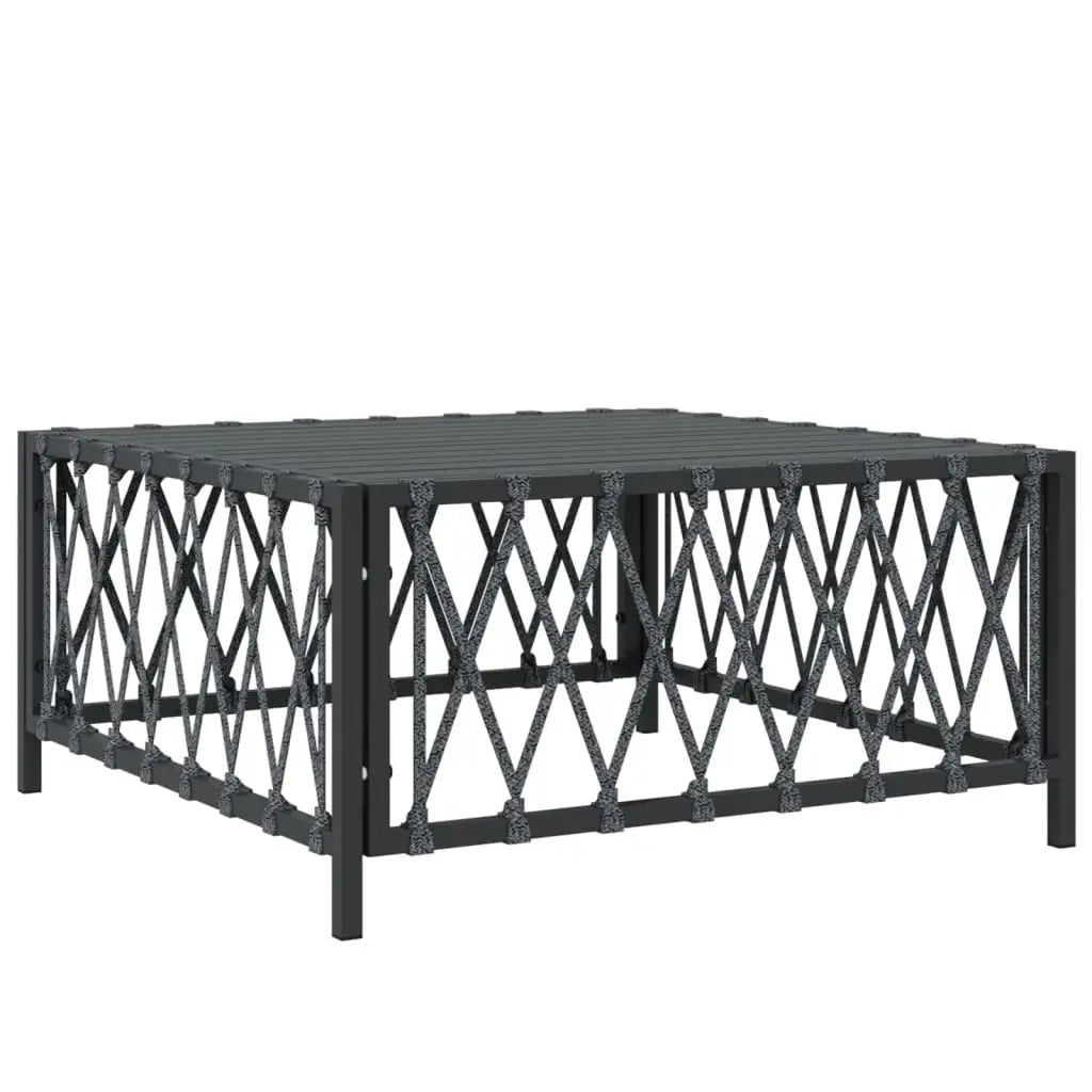 vidaXL 4 Piece Patio Lounge Set with Cushions Anthracite Steel - Lounge Set