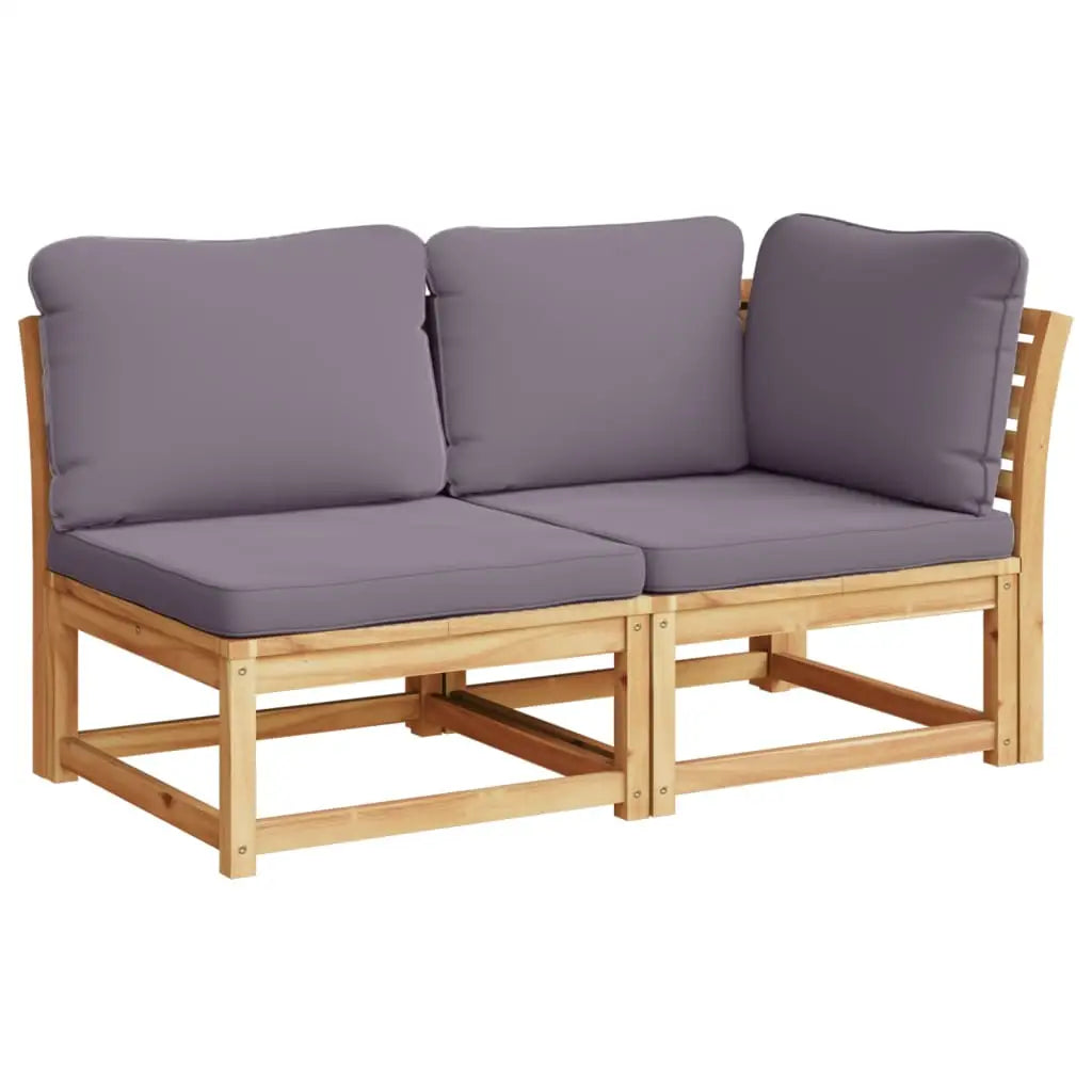 vidaXL 4 Piece Patio Lounge Set with Cushions Solid Wood Acacia - Outdoor Lounge Set
