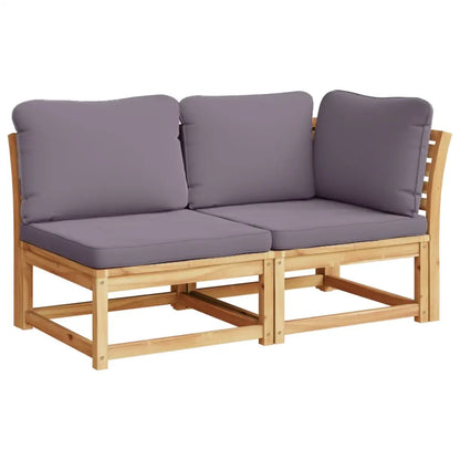 vidaXL 4 Piece Patio Lounge Set with Cushions Solid Wood Acacia - Outdoor Lounge Set