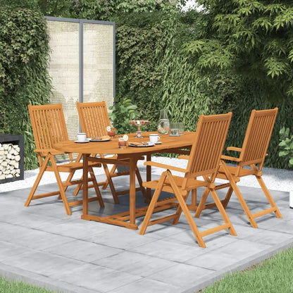 vidaXL 5 Piece Patio Dining Set Solid Acacia Wood - Dining Set