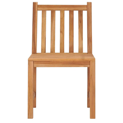 vidaXL 5 Piece Patio Dining Set Solid Teak Wood - Furniture > Outdoor Furniture > Outdoor Furniture Sets