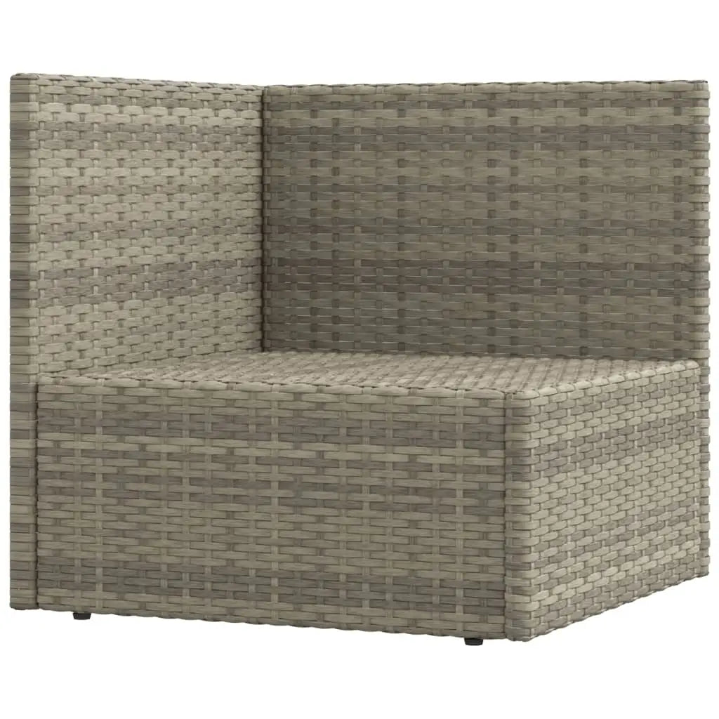 vidaXL 6 Piece Patio Lounge Set with Cushions Gray Poly Rattan - Furniture > Outdoor Furniture > Outdoor Furniture Sets
