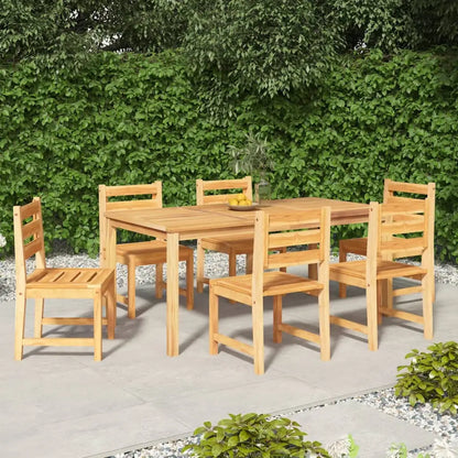 vidaXL 7 Piece Patio Dining Set Solid Wood Teak - Patio Dining Set