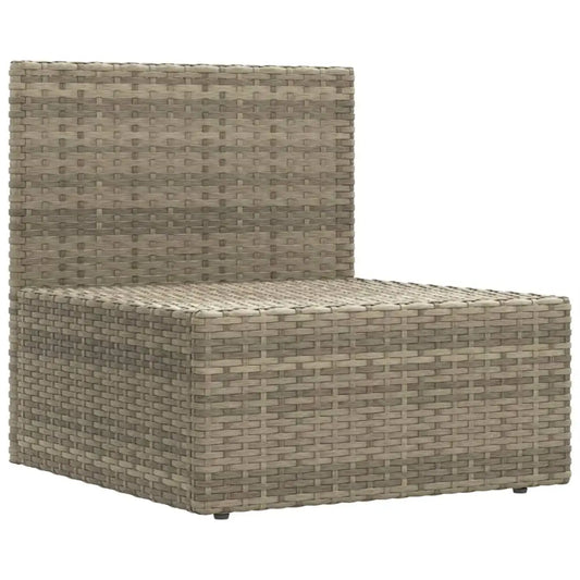 vidaXL 8 Piece Patio Lounge Set with Cushions Gray Poly Rattan - Patio Lounge Set