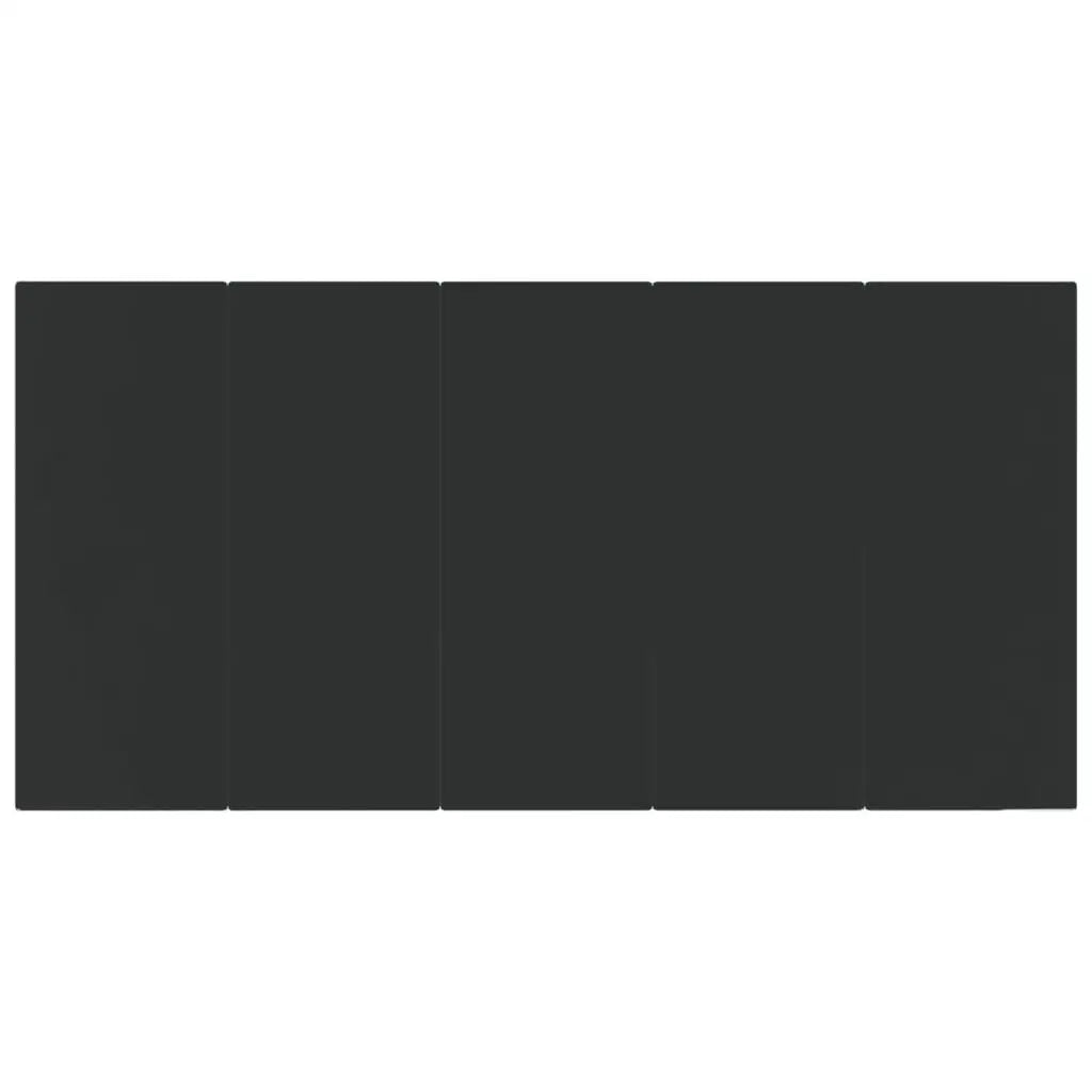 vidaXL 9 Piece Patio Dining Set Gray and Black Poly Rattan and Steel - Dining Set