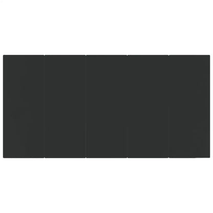 vidaXL 9 Piece Patio Dining Set Gray and Black Poly Rattan and Steel - Dining Set