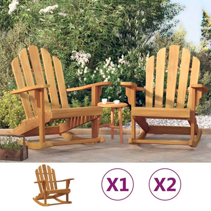 vidaXL Adirondack Chair Patio Lawn Chair Weather Resistant Solid Wood Teak - Outdoor Chairs
