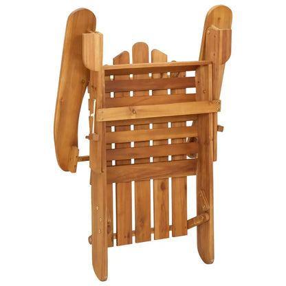 vidaXL Adirondack Patio Chair with Footrest Solid Wood Acacia - Outdoor Chair