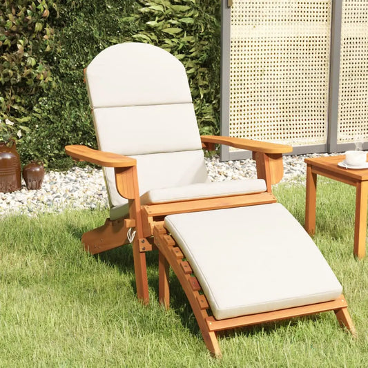vidaXL Adirondack Patio Chair with Footrest Solid Wood Acacia - Outdoor Chair