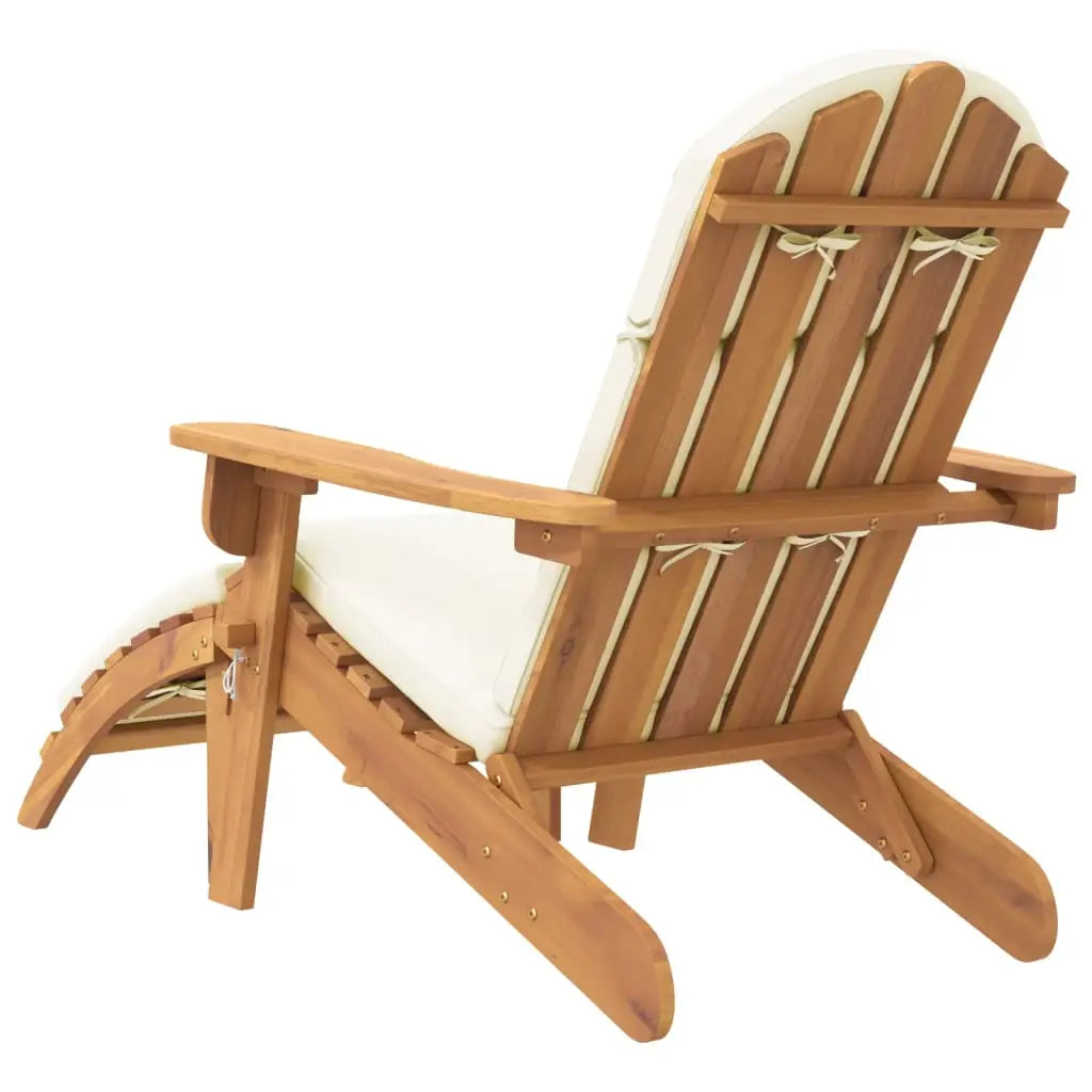 vidaXL Adirondack Patio Chair with Footrest Solid Wood Acacia - Outdoor Chair