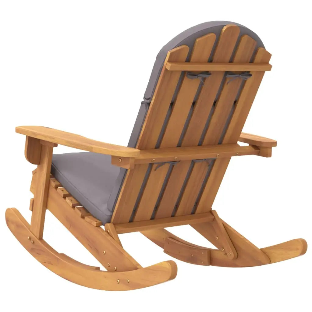 vidaXL Adirondack Rocking Chair Porch Rocker with High Back Solid Wood Acacia - Rocking Chair