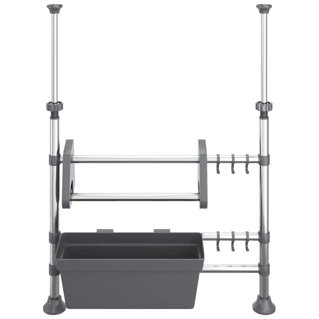vidaXL Adjustable Kitchen Organizer Aluminum - Home & Garden > Household Supplies > Storage & Organization > Household