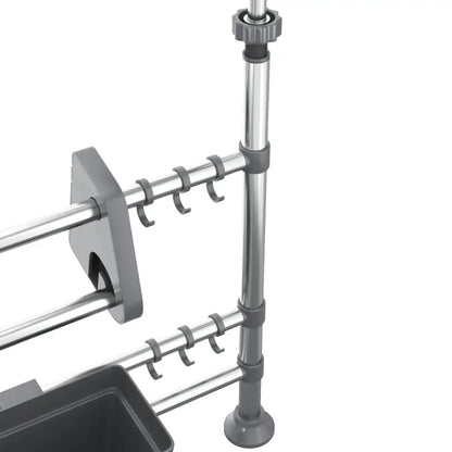 vidaXL Adjustable Kitchen Organizer Aluminum - Home & Garden > Household Supplies > Storage & Organization > Household