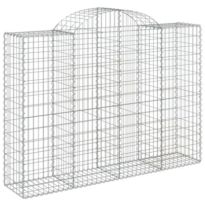 vidaXL Arched Gabion Basket 78.7’’x19.7’’x55.1’’/63’’ Galvanized Iron - Home & Garden > Lawn & Garden > Gardening >