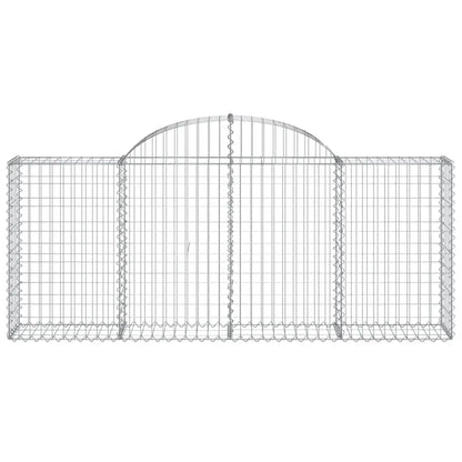 vidaXL Arched Gabion Baskets 3 pcs 78.7’’x11.8’’x31.5’’/39.4’’ Galvanized Iron - Home & Garden > Lawn & Garden >