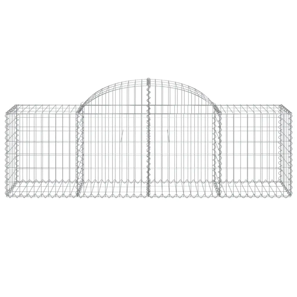vidaXL Arched Gabion Baskets 4 pcs 78.7’’x19.7’’x23.6’’/31.5’’ Galvanized Iron - Home & Garden > Lawn & Garden >