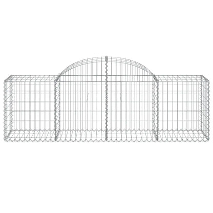 vidaXL Arched Gabion Baskets 4 pcs 78.7’’x19.7’’x23.6’’/31.5’’ Galvanized Iron - Home & Garden > Lawn & Garden >