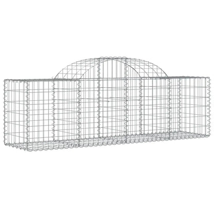 vidaXL Arched Gabion Baskets 4 pcs 78.7’’x19.7’’x23.6’’/31.5’’ Galvanized Iron - Home & Garden > Lawn & Garden >