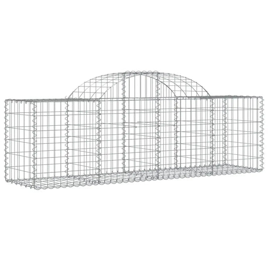 vidaXL Arched Gabion Baskets 4 pcs 78.7’’x19.7’’x23.6’’/31.5’’ Galvanized Iron - Home & Garden > Lawn & Garden >