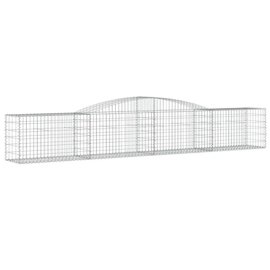 vidaXL Arched Gabion Baskets 5 pcs 157.5’’x19.7’’x23.6’’/31.5’’ Galvanized Iron - Gabion Baskets