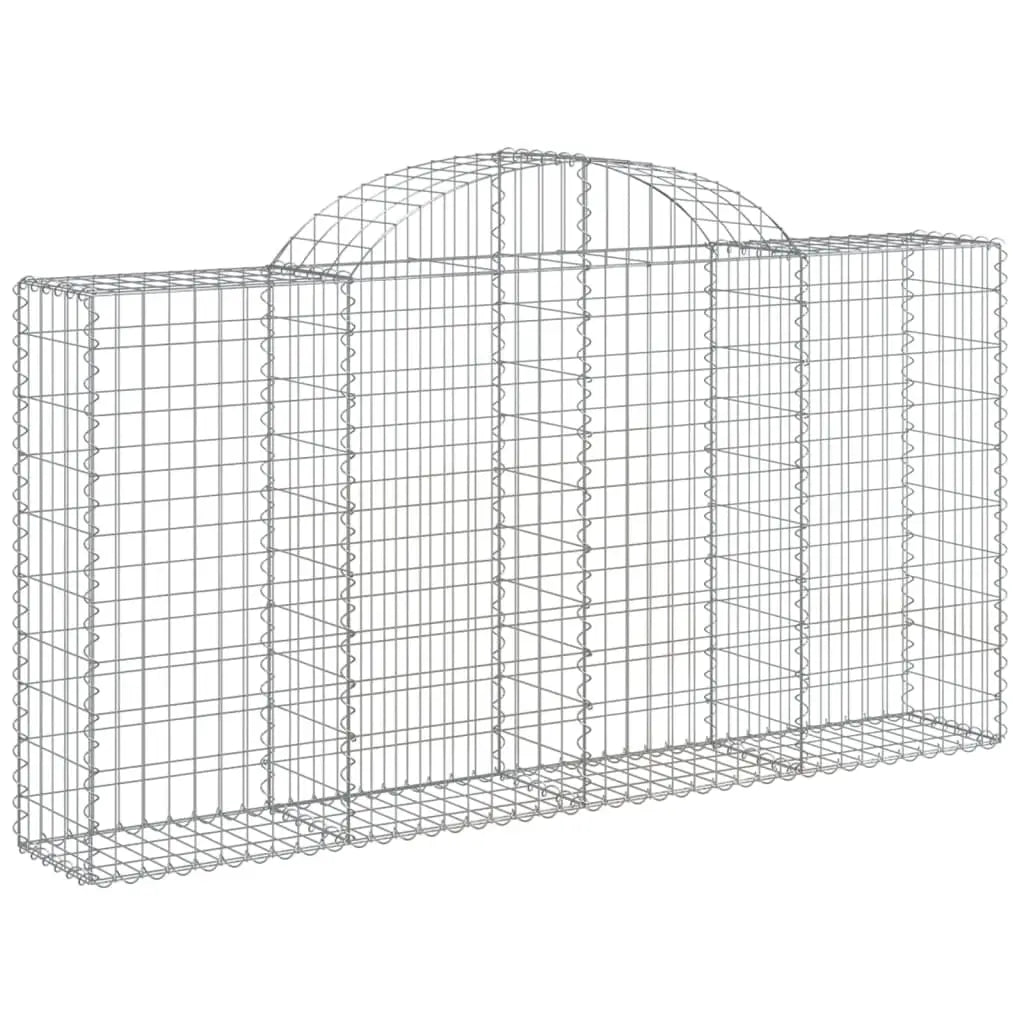 vidaXL Arched Gabion Baskets 5 pcs 78.7’’x11.8’’x39.4’’/47.2’’ Galvanized Iron - Home & Garden > Lawn & Garden >