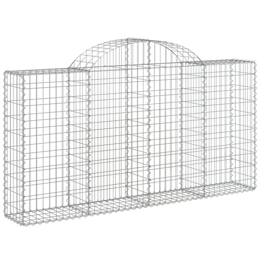 vidaXL Arched Gabion Baskets 5 pcs 78.7’’x11.8’’x39.4’’/47.2’’ Galvanized Iron - Home & Garden > Lawn & Garden >