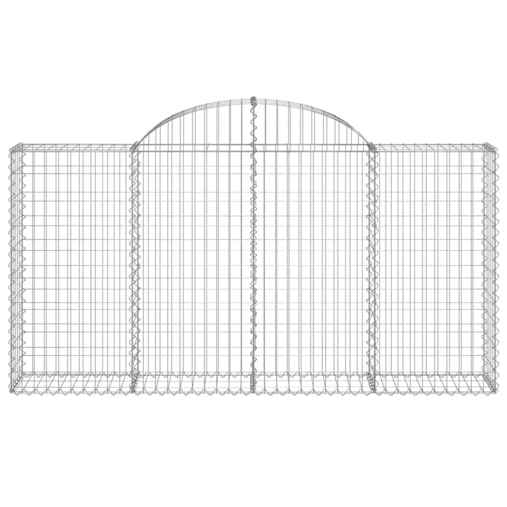 vidaXL Arched Gabion Baskets 5 pcs 78.7’’x11.8’’x39.4’’/47.2’’ Galvanized Iron - Home & Garden > Lawn & Garden >