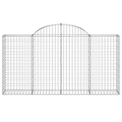 vidaXL Arched Gabion Baskets 5 pcs 78.7’’x11.8’’x39.4’’/47.2’’ Galvanized Iron - Home & Garden > Lawn & Garden >
