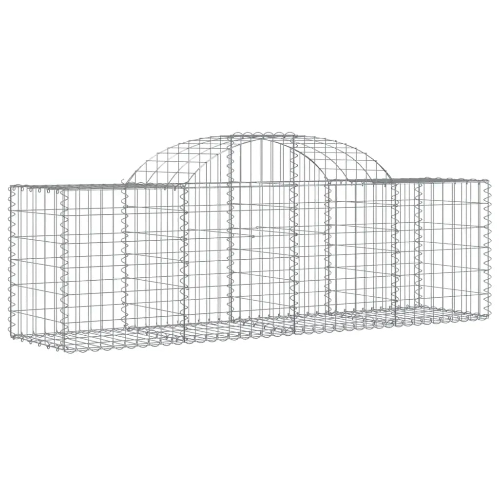 vidaXL Arched Gabion Baskets 5 pcs 78.7’’x19.7’’x23.6’’/31.5’’ Galvanized Iron - Home & Garden > Lawn & Garden >