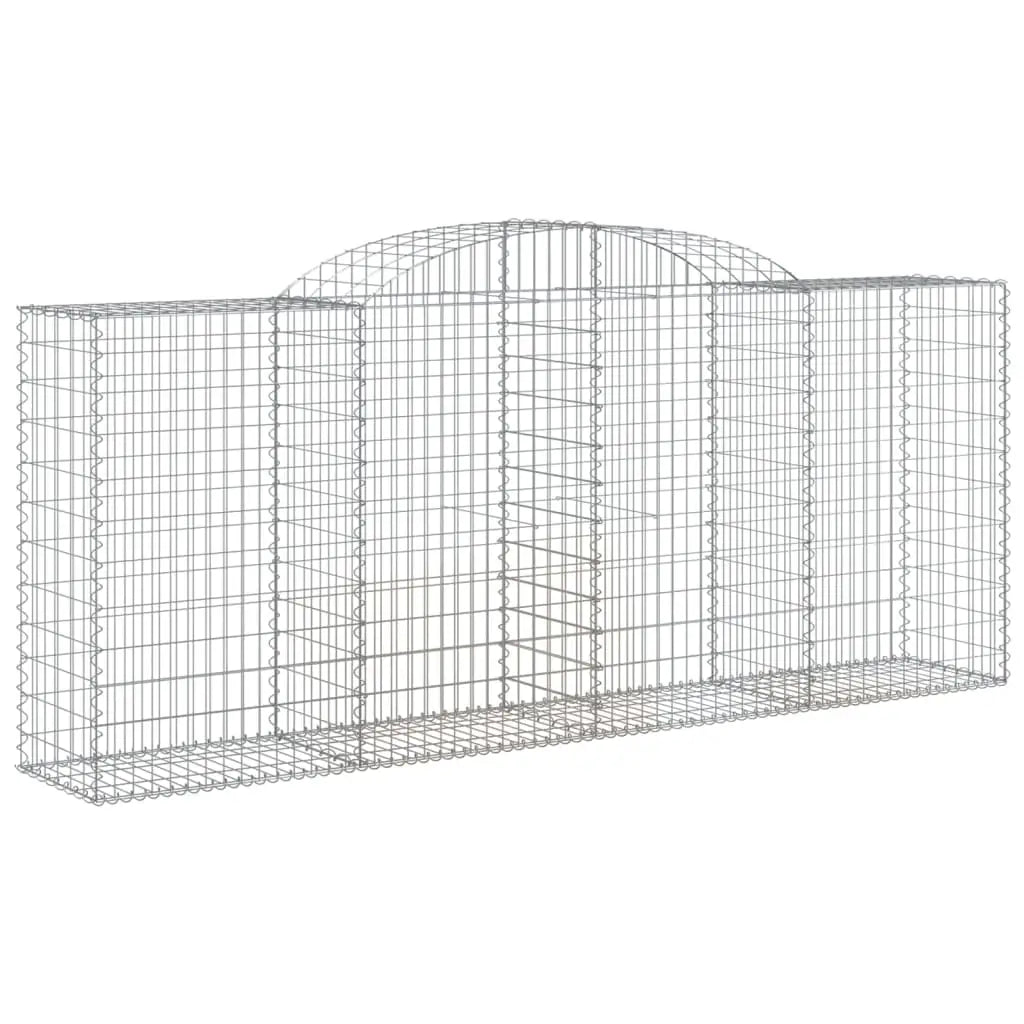 vidaXL Arched Gabion Baskets 6 pcs 118.1’’x19.7’’x47.2’’/55.1’’ Galvanized Iron - Home & Garden > Lawn & Garden >