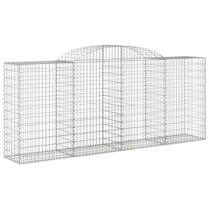 vidaXL Arched Gabion Baskets 6 pcs 118.1’’x19.7’’x47.2’’/55.1’’ Galvanized Iron - Home & Garden > Lawn & Garden >