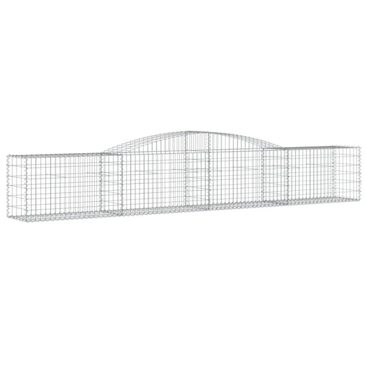 vidaXL Arched Gabion Baskets 6 pcs 157.5’’x19.7’’x23.6’’/31.5’’ Galvanized Iron - Gabion Baskets