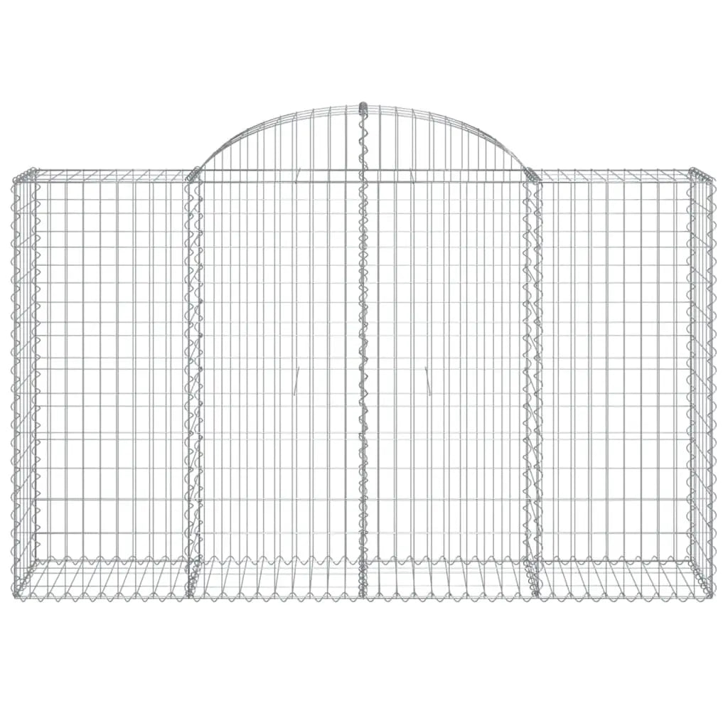 vidaXL Arched Gabion Baskets 7 pcs 78.7’’x19.7’’x47.2’’/55.1’’ Galvanized Iron - Home & Garden > Lawn & Garden >