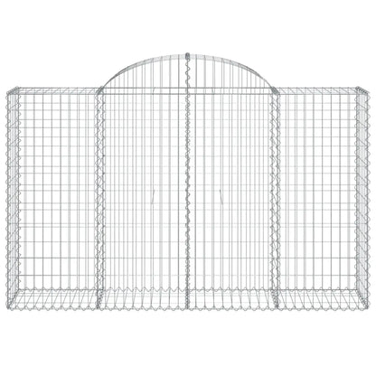 vidaXL Arched Gabion Baskets 7 pcs 78.7’’x19.7’’x47.2’’/55.1’’ Galvanized Iron - Home & Garden > Lawn & Garden >