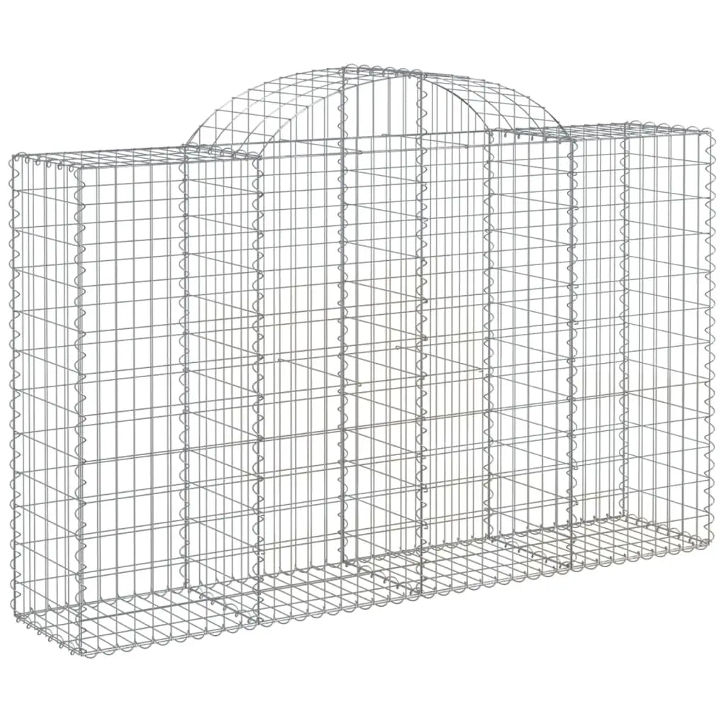 vidaXL Arched Gabion Baskets 7 pcs 78.7’’x19.7’’x47.2’’/55.1’’ Galvanized Iron - Home & Garden > Lawn & Garden >