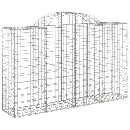 vidaXL Arched Gabion Baskets 7 pcs 78.7’’x19.7’’x47.2’’/55.1’’ Galvanized Iron - Home & Garden > Lawn & Garden >