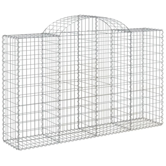 vidaXL Arched Gabion Baskets 8 pcs 78.7’’x19.7’’x47.2’’/55.1’’ Galvanized Iron - Home & Garden > Lawn & Garden >