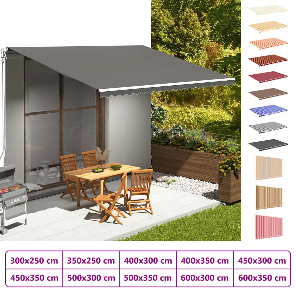 vidaXL Awning Fabric Replacement Awning Cover Sunshade Canvas for Balcony - Blue and white / 157.5’’ x 118.1’’ - Awning