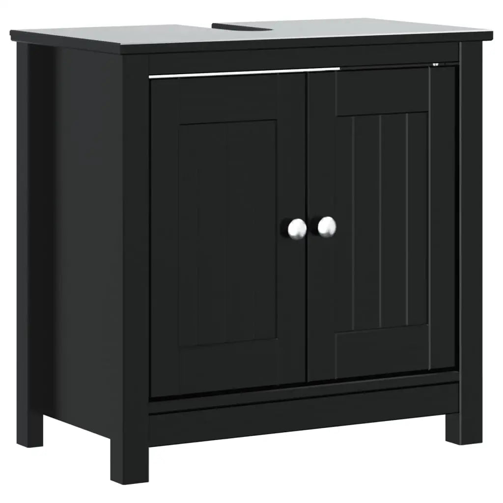 vidaXL Bathroom Sink Cabinet Vanity Cabinet Cupboard BERG Solid Wood Pine - Furniture > Furniture Sets > Bathroom