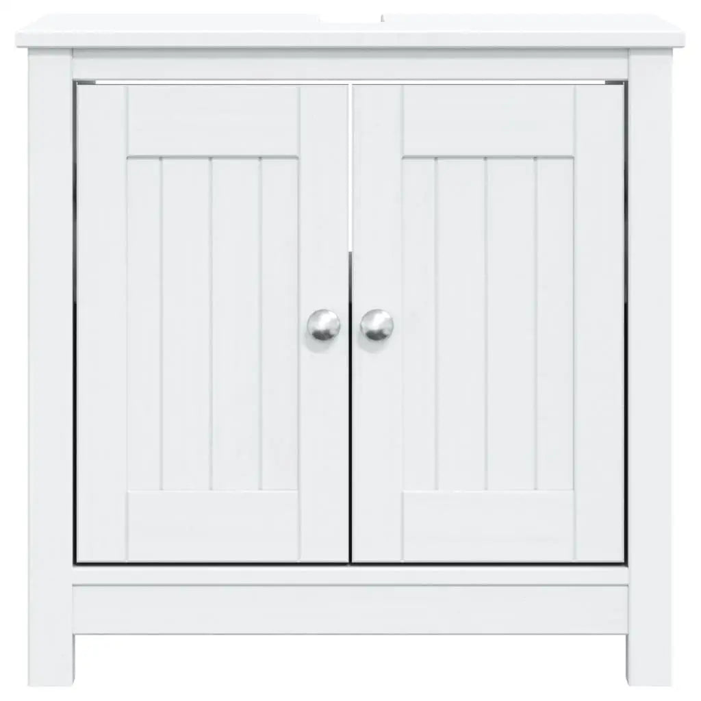 vidaXL Bathroom Sink Cabinet Vanity Cabinet Cupboard BERG Solid Wood Pine - Furniture > Furniture Sets > Bathroom
