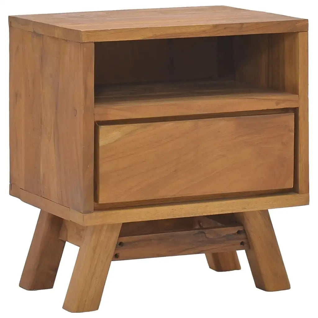 vidaXL Bedside Cabinet 15.7’’x11.8’’x17.7’’ Solid Teak Wood - Nightstand
