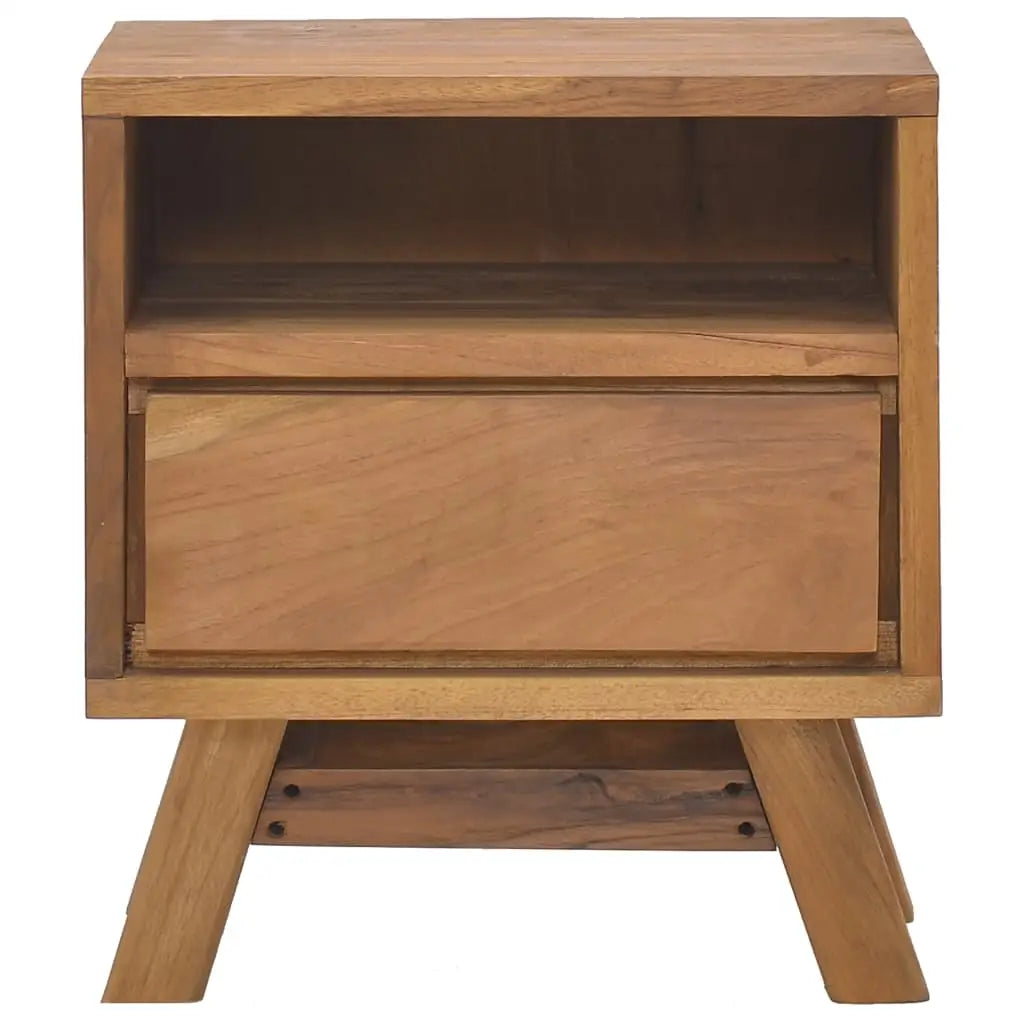 vidaXL Bedside Cabinet 15.7’’x11.8’’x17.7’’ Solid Teak Wood - Nightstand