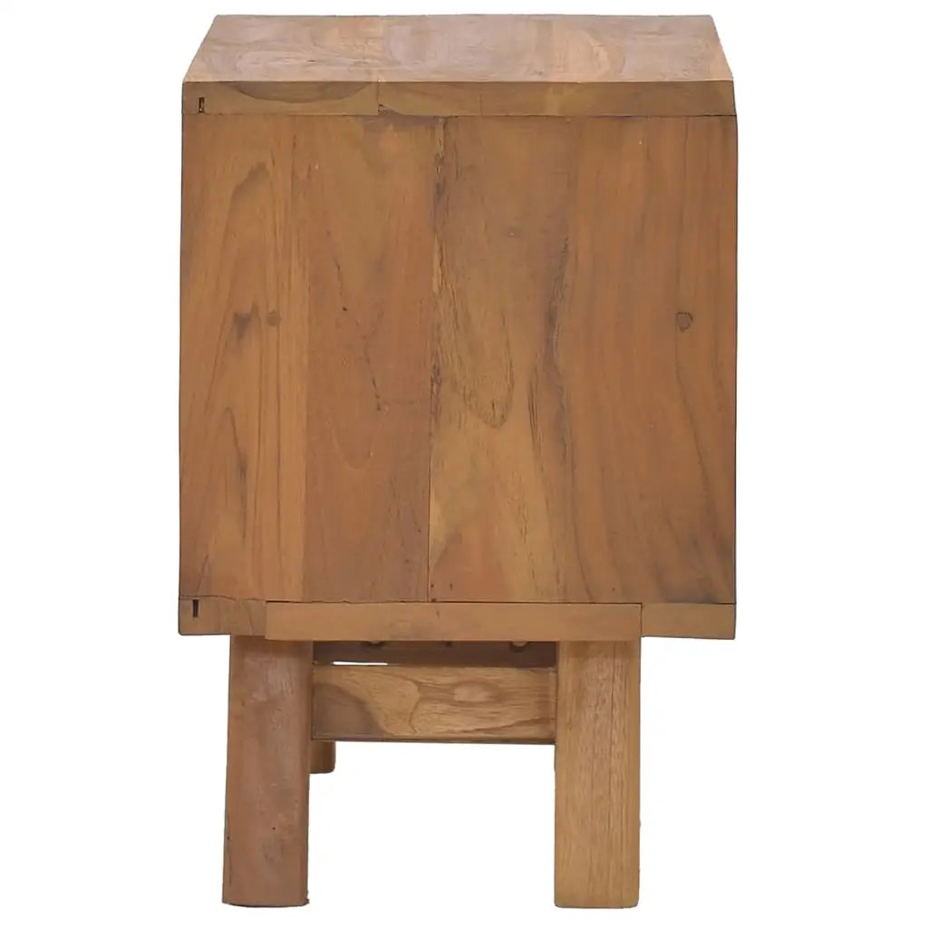 vidaXL Bedside Cabinet 15.7’’x11.8’’x17.7’’ Solid Teak Wood - Nightstand