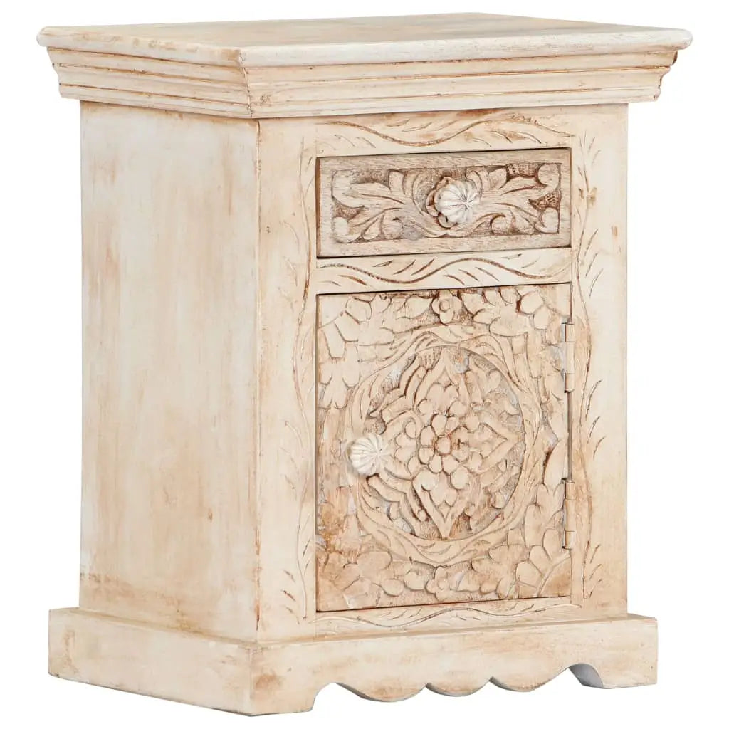 vidaXL Bedside Cabinet 15.7’’x11.8’’x19.7’’ Solid Mango Wood - Nightstands