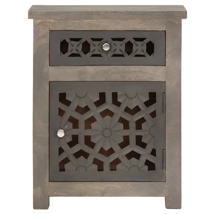 vidaXL Bedside Cabinet 15.7’’x11.8’’x19.7’’ Solid Mango Wood - Nightstand