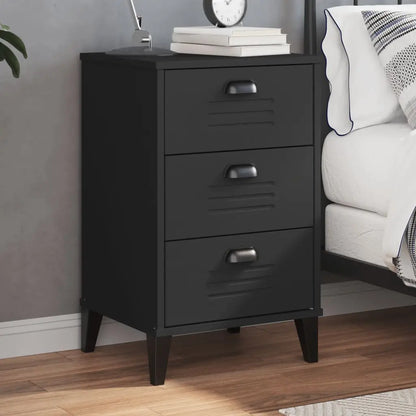 vidaXL Bedside Cabinet Accent End Table Bedroom Furniture Solid Wood Pine - Nightstand