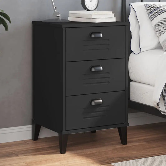 vidaXL Bedside Cabinet Accent End Table Bedroom Furniture Solid Wood Pine - Nightstand