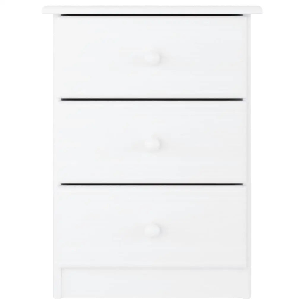 vidaXL Bedside Cabinet ALTA White 16.1’’x13.8’’x21.7’’ Solid Wood Pine - Nightstand